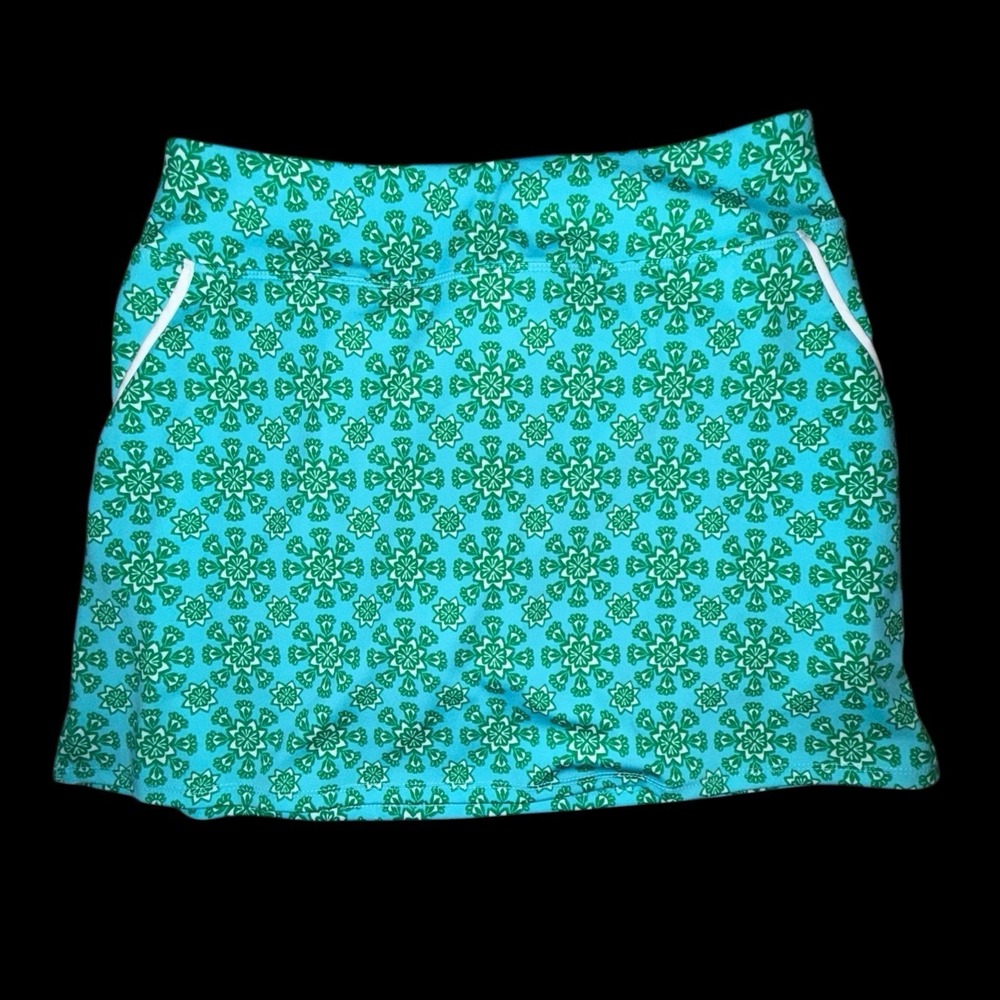 Sigrid Olsen Skort Women's M Blue Kaleidoscope Tennis Golf Athletic Activewear